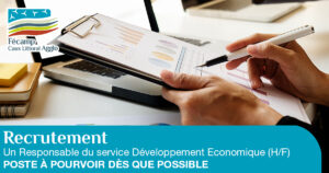 offre de recrutement responsable du service développement économique